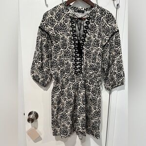 One piece mid sleeve romper